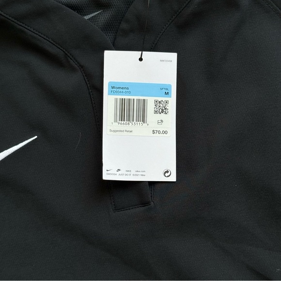 Nike Women's Black Short Sleeve Softball Windshirt Size M - Picture 4 of 6